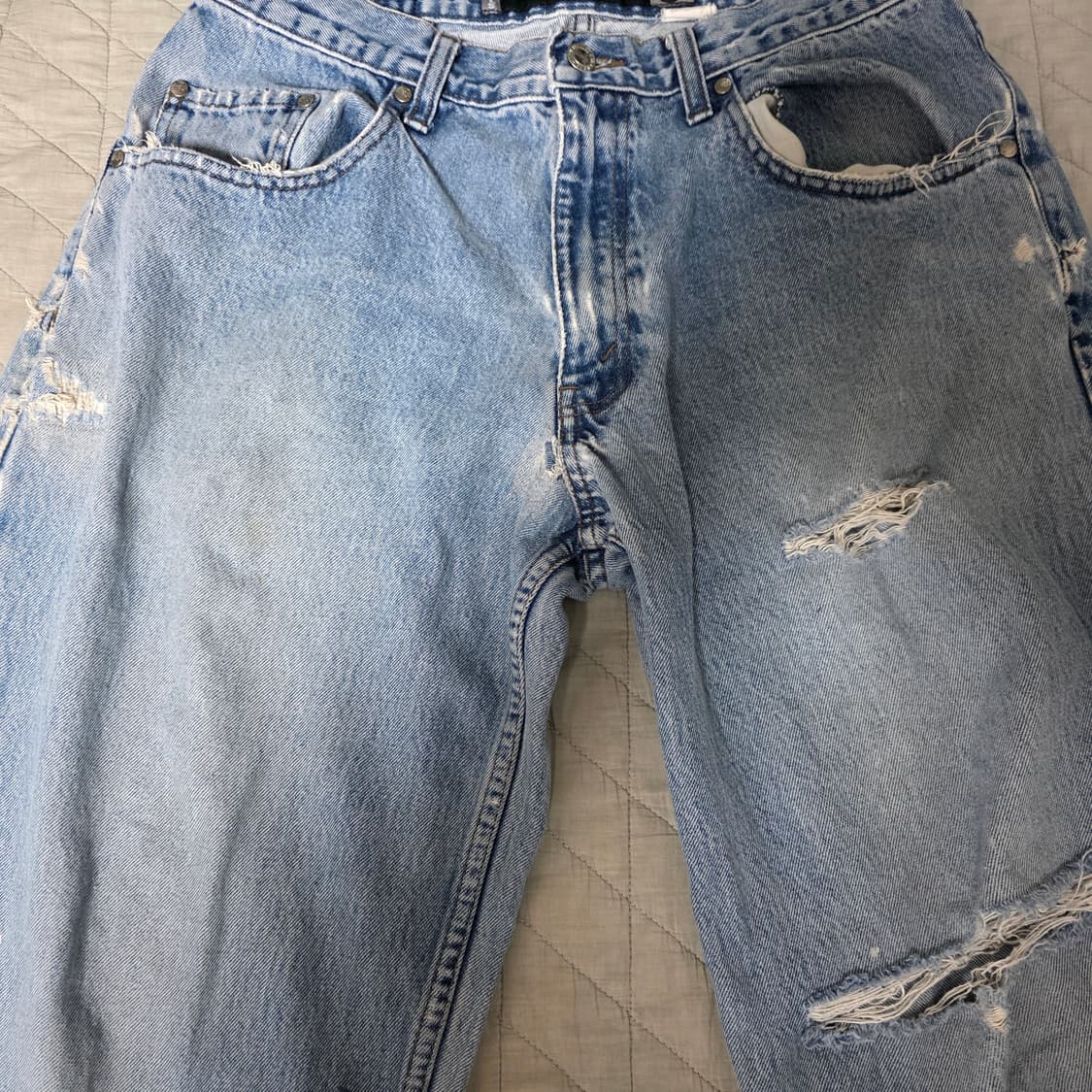 [33X34] 90s 빈티지 리바이스 실버탭 배기핏 트래쉬드 상품이미지2