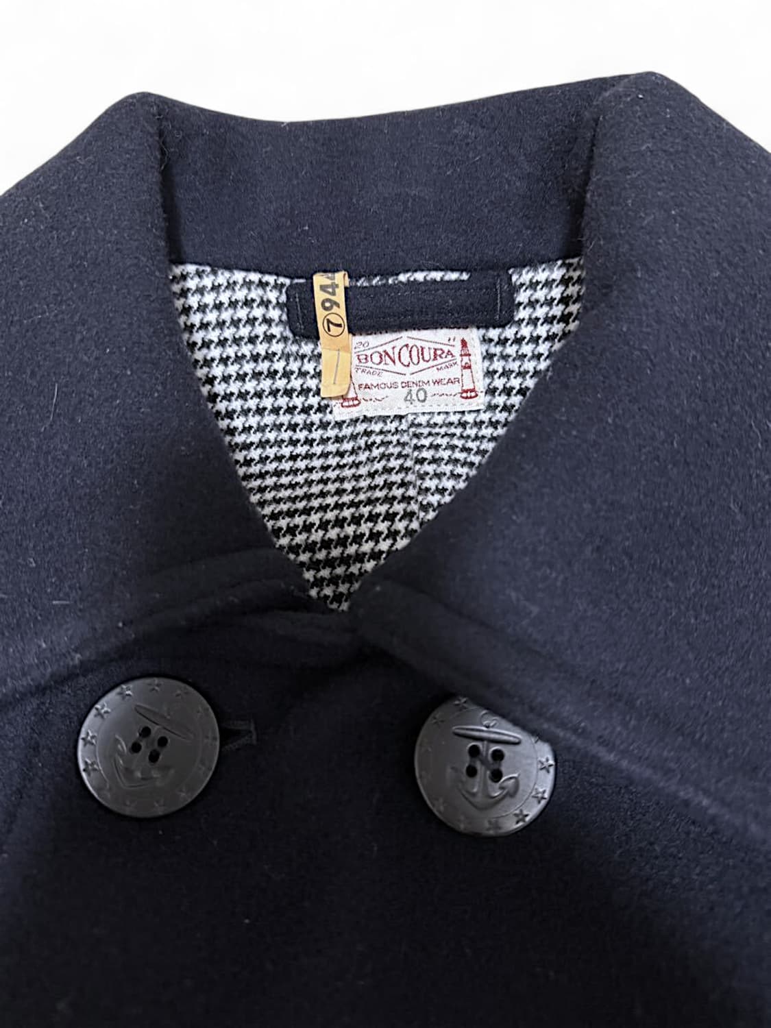 본쿠라 boncoura 울 캐시미어 멜튼 피코트 상품이미지3