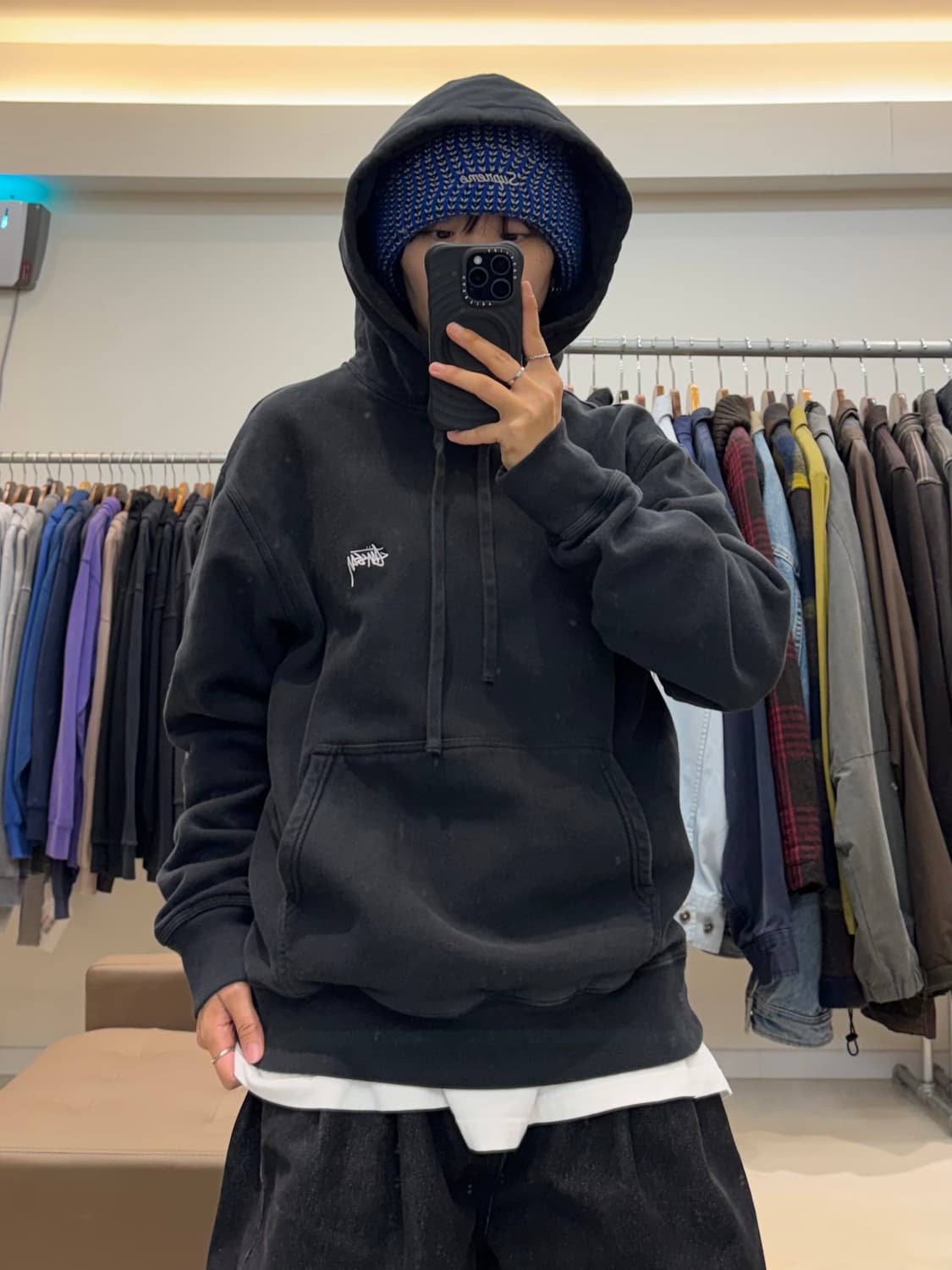 스투시 베이직 로고 후드티 상품이미지5