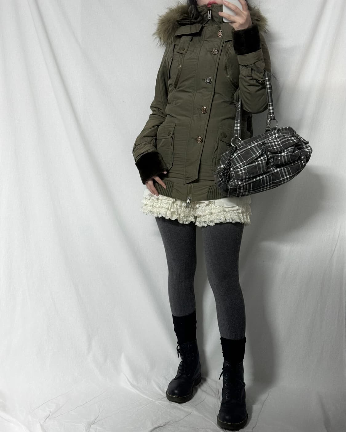 와이투케이 벨티드 멀티 웨이 퍼 디테일 파카 상품이미지8