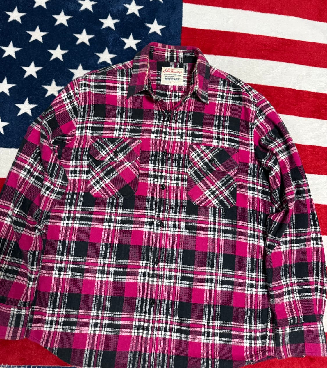 빈티지플란넬셔츠 워크웨어 flannel shirt 타탄체크 vintage 상품이미지4