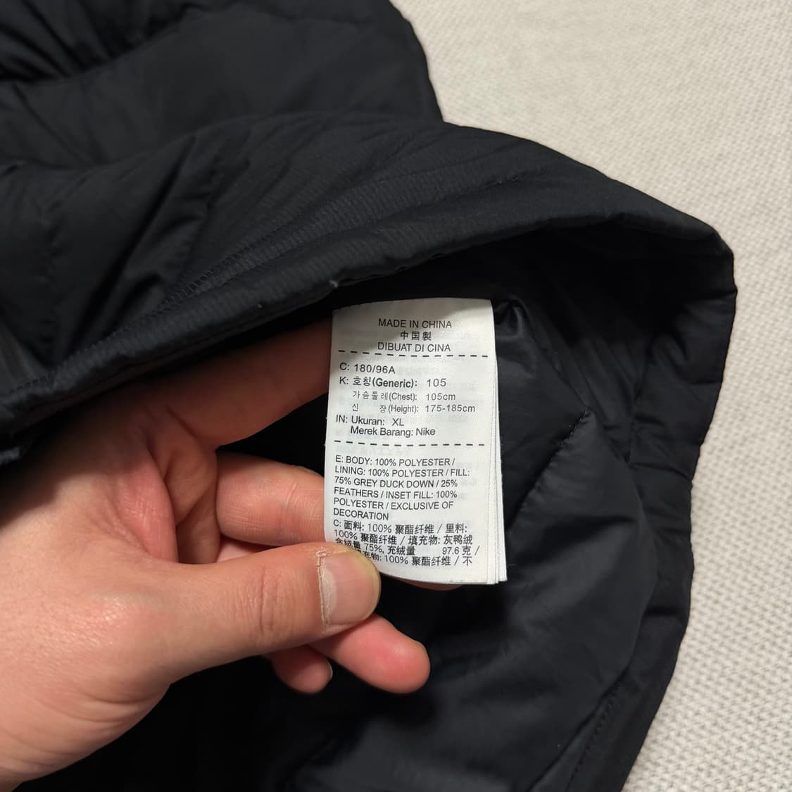 나이키 스몰로고 경량패딩 조끼 상품이미지3