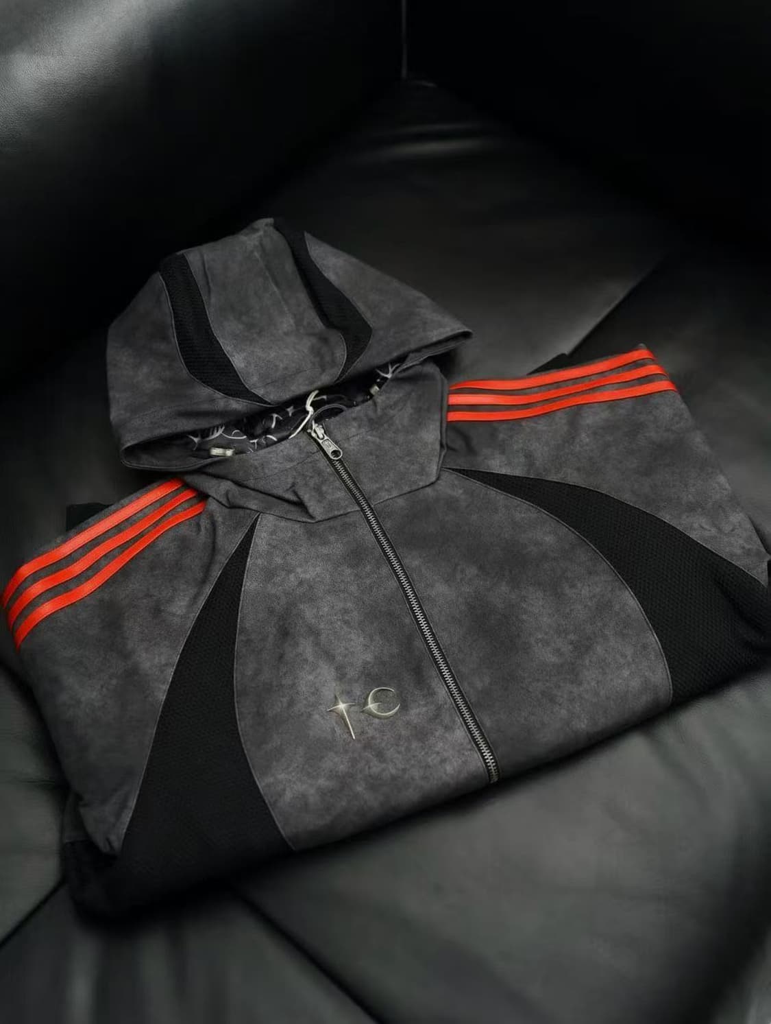 아디다스 x 떠그 클럽 팀가이스트 스웨트 후드 집업 나이트 인디고 L 상품이미지2