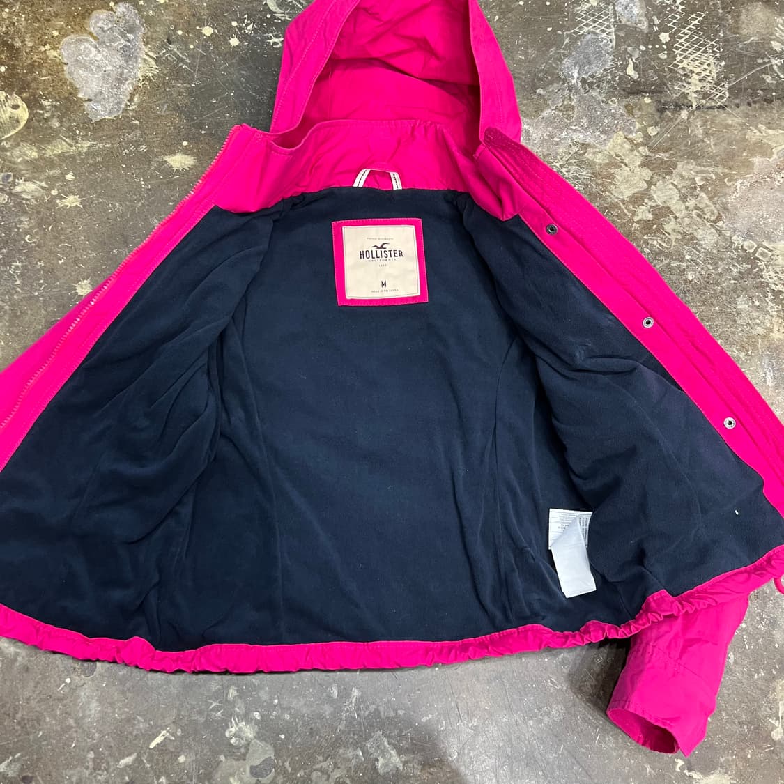 M) 홀리스터 플리스 안감 크롭 후드 자켓 점퍼 후드집업 상품이미지4