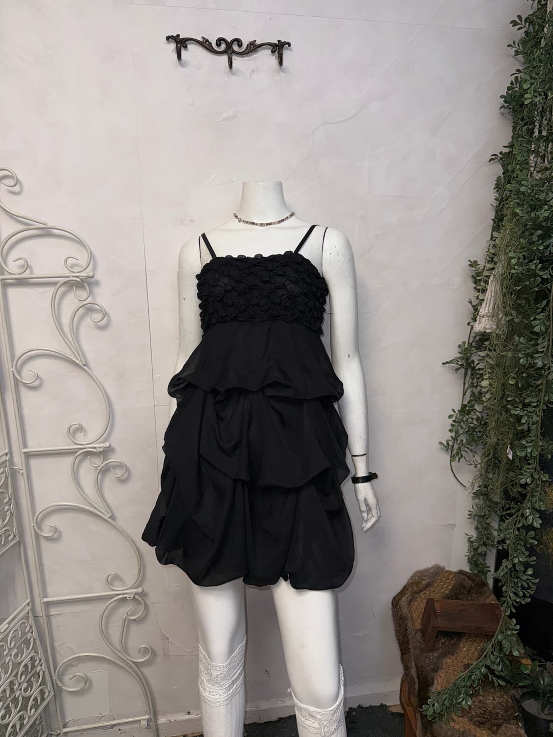 Black popcorn shirring balloon mini ops 상품이미지1