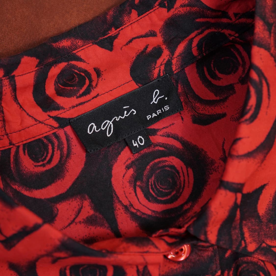아네스베 로즈 패턴 셔츠 상품이미지5