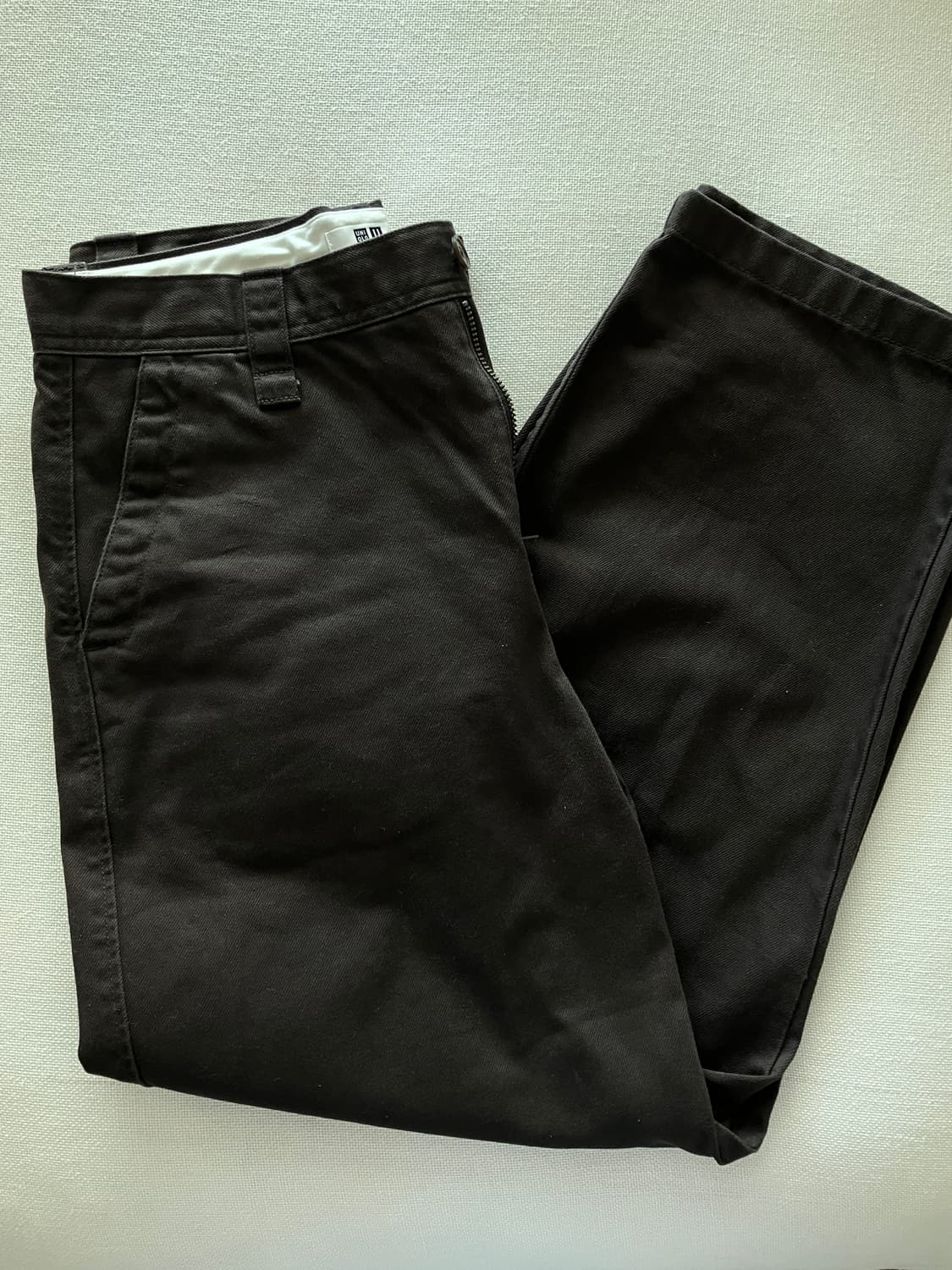 유니클로 와이드핏 치노 팬츠 브라운 76사이즈 상품이미지1