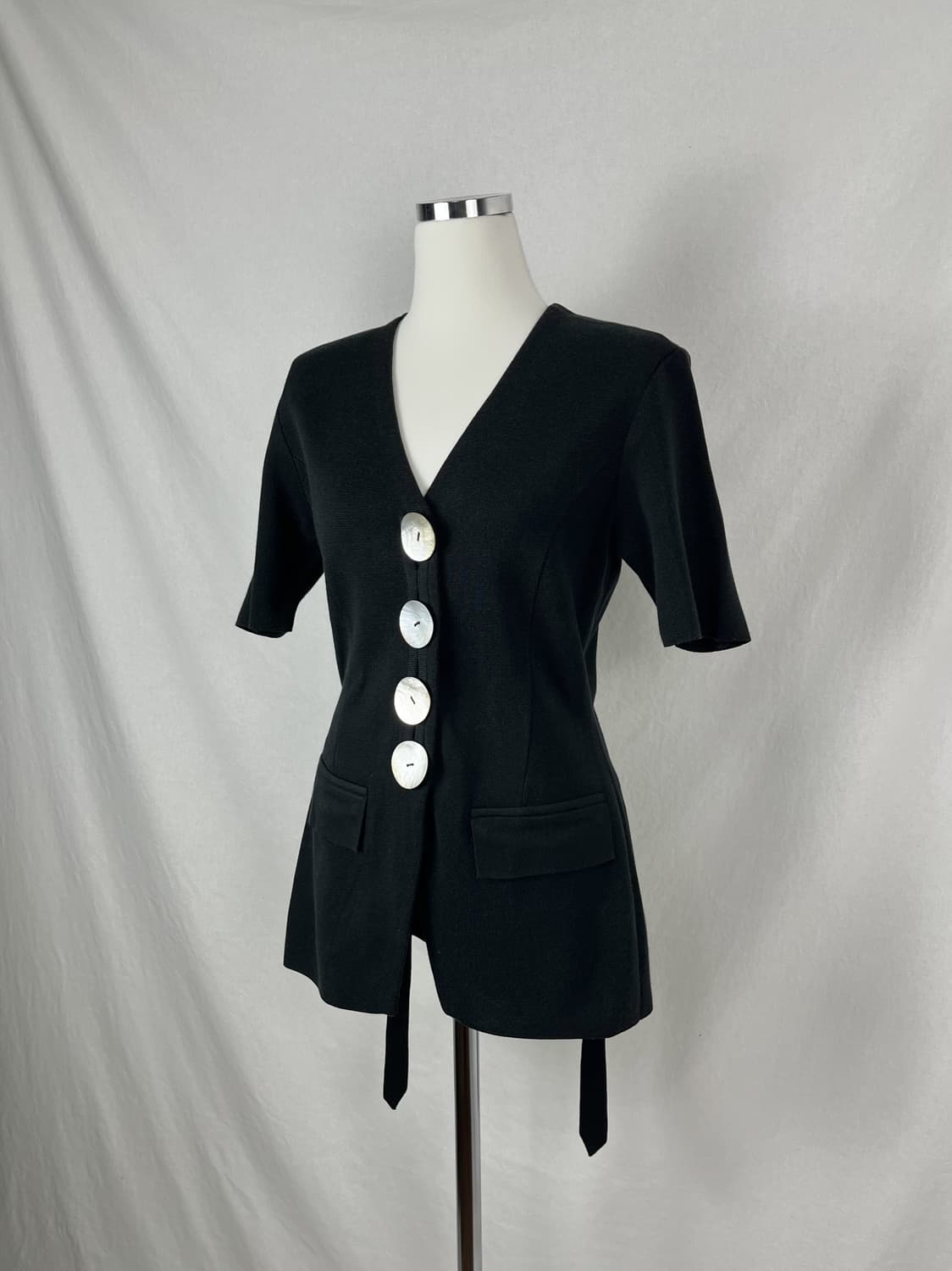 Vintage 자개 단추 반팔 자켓  상품이미지1