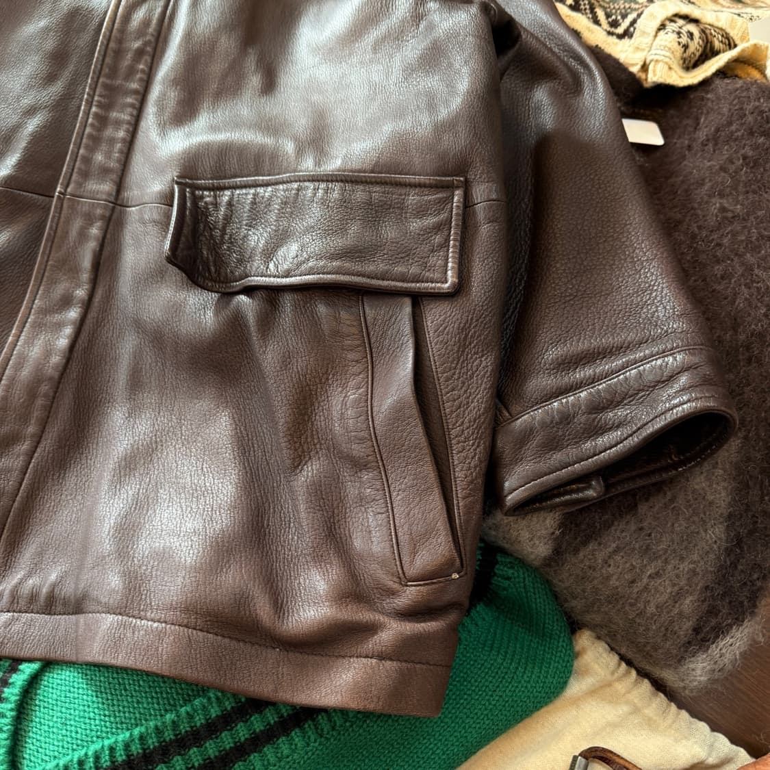 90S 바나나 리퍼블릭 리얼 레더 카코트 자켓 상품이미지3