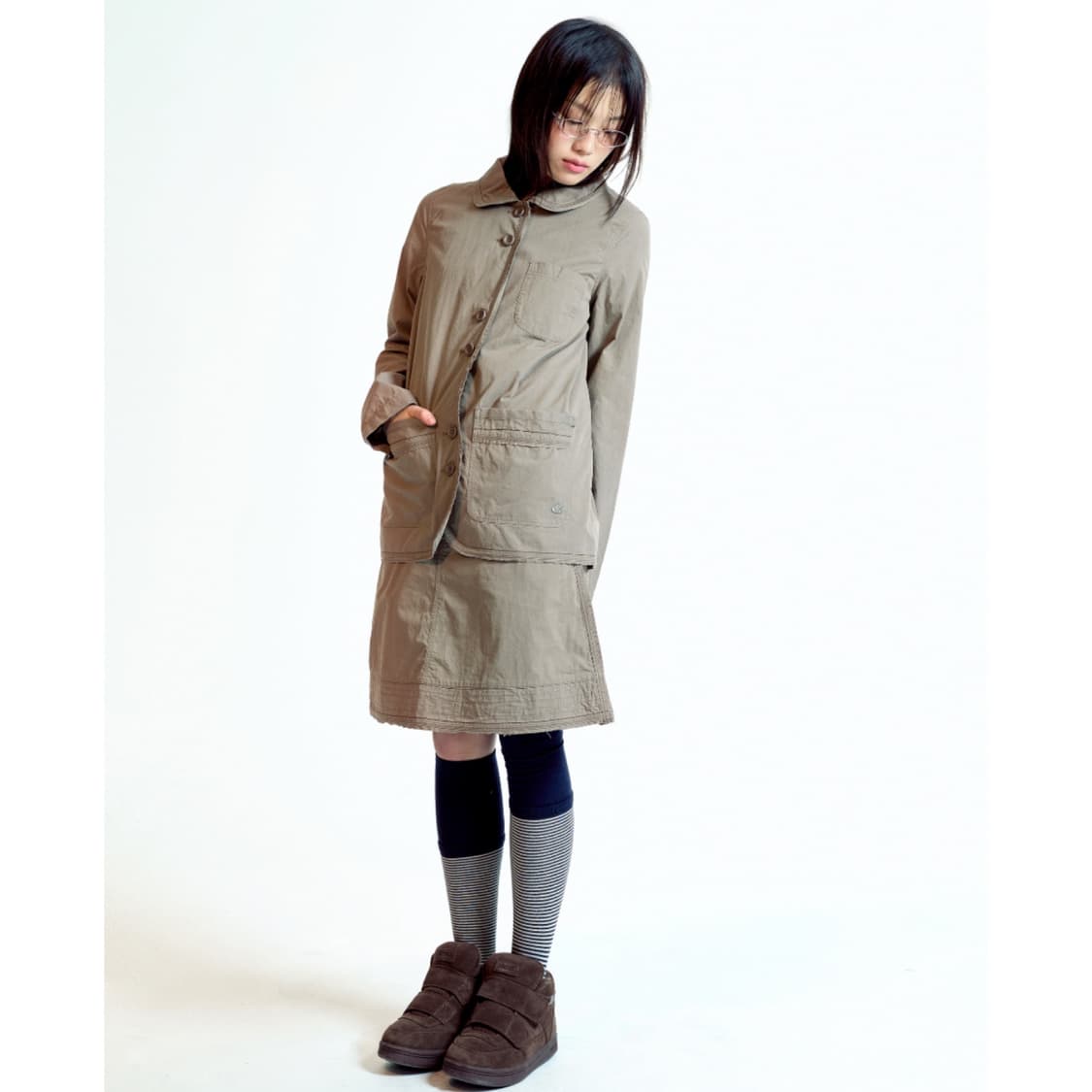 코이세이오 더블 레이어 스트라이프 삭스 네이비 상품이미지3