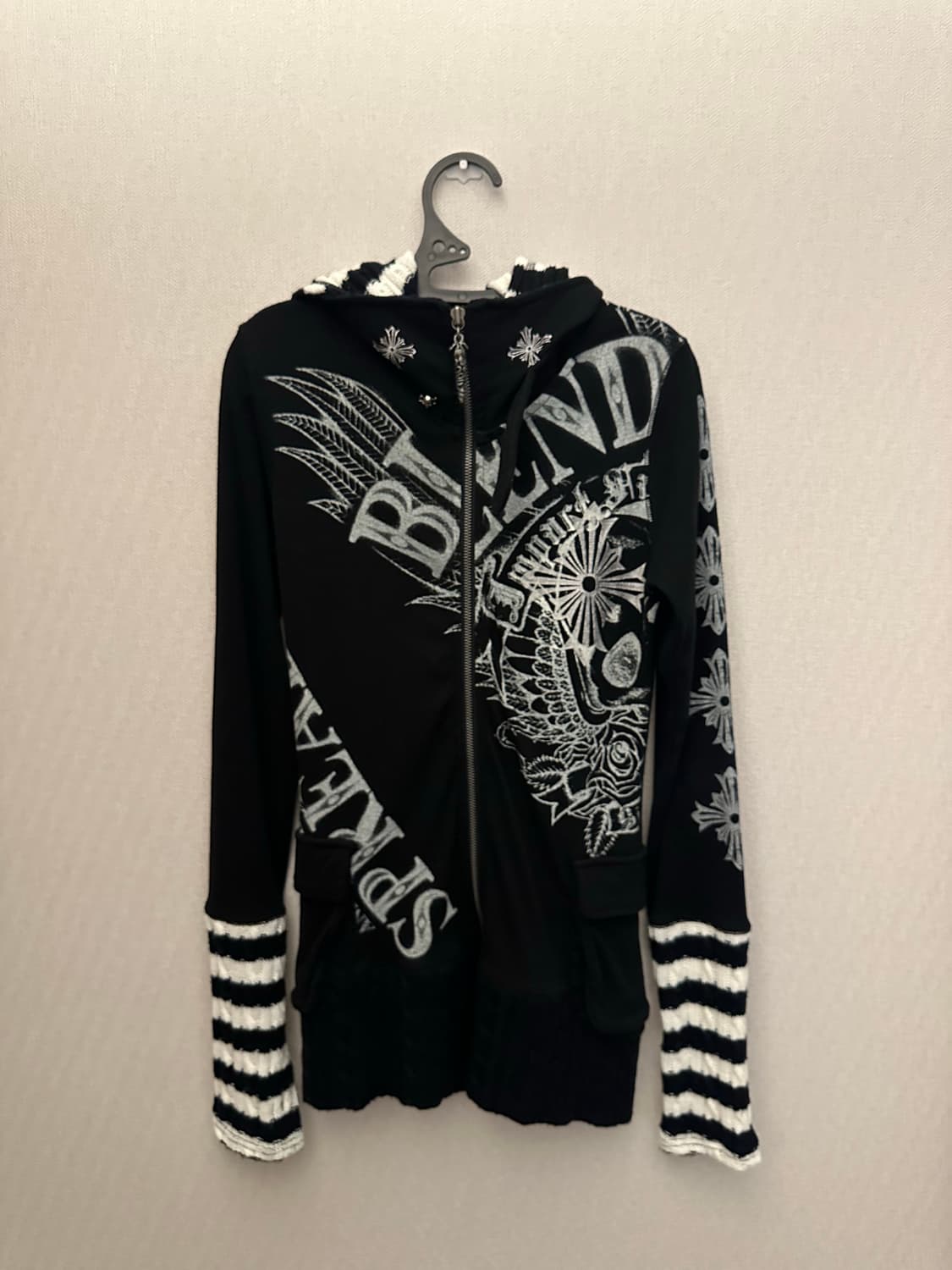 Glitz vintage punk hoodie 글리츠 펑크 집업 상품이미지3