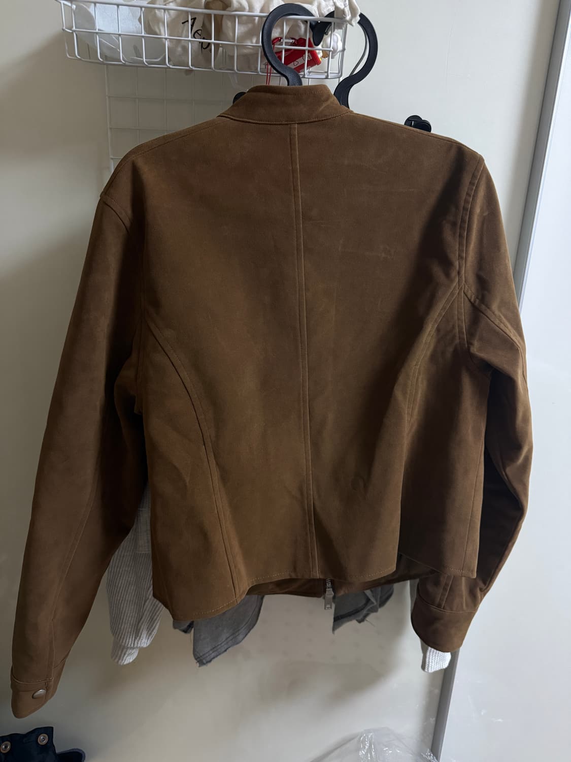 오로 (라퍼지 포 우먼) 버핑레더 레이싱 자켓 스웨이드 브라운 상품이미지5