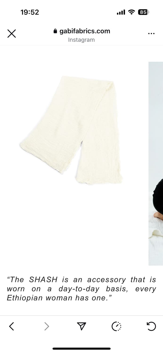 gabi fabrics shash scarf (raw_ivory) 상품이미지2
