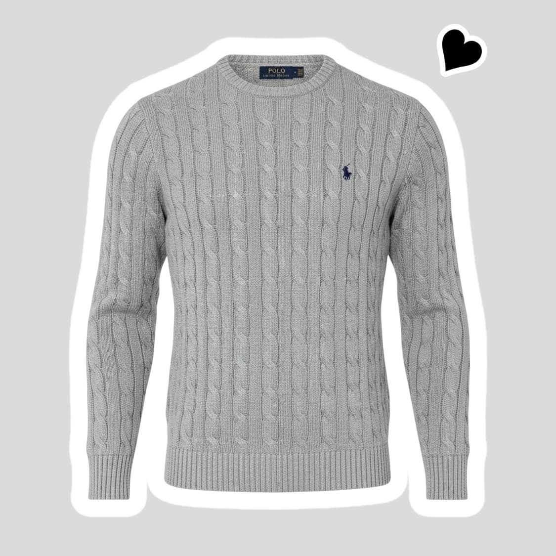 폴로 랄프로렌 그레이 꽈배기 니트 상품이미지1