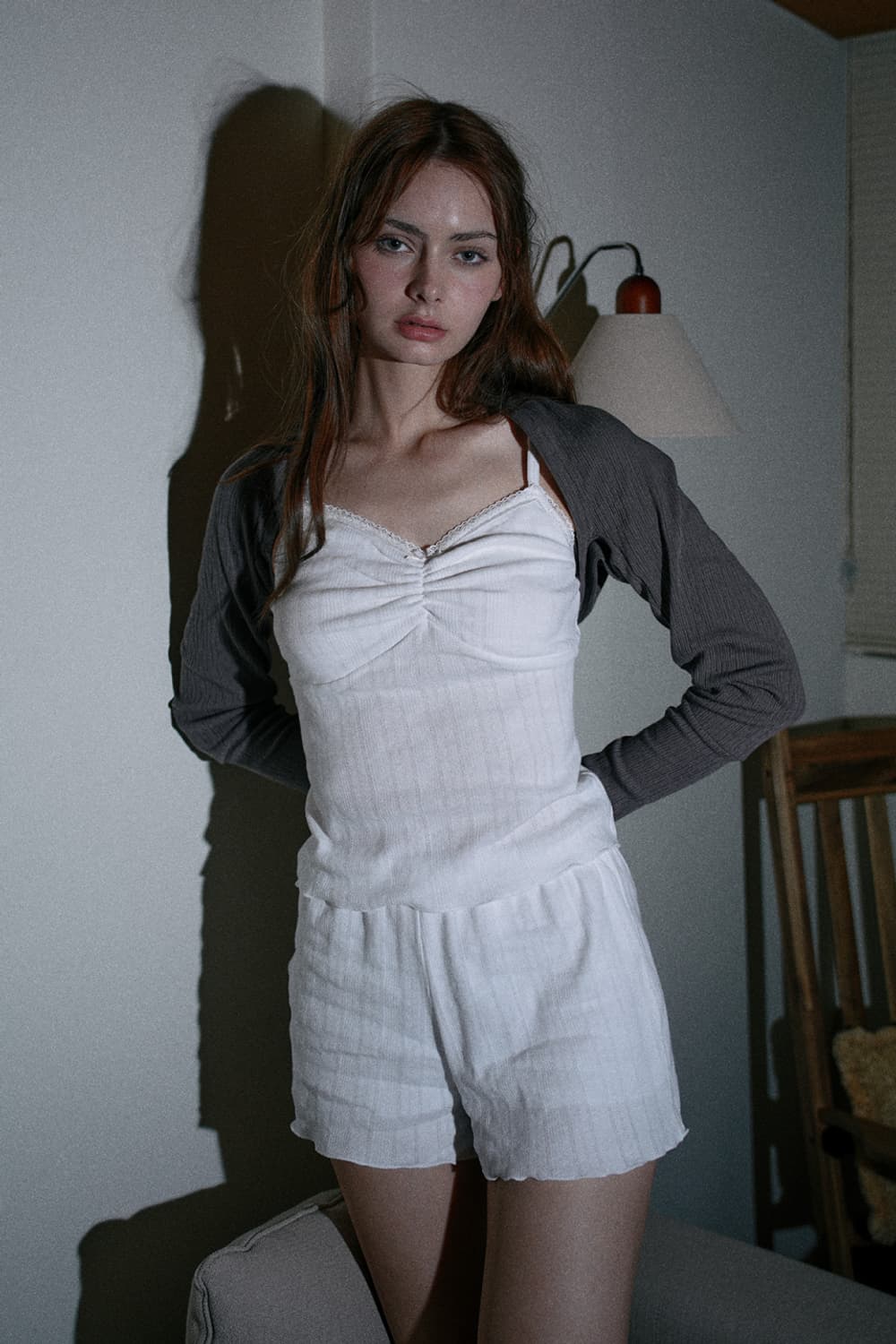 벨리아르 Cotton basic bolero charcoal brown 상품이미지3