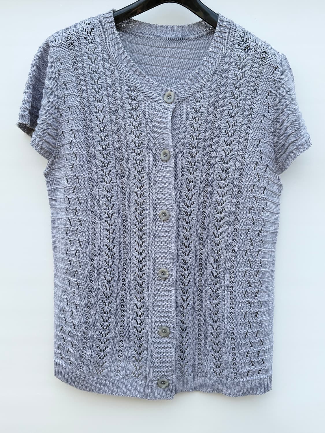 크로쉐 반팔 니트 가디건 페어리 너드 상품이미지1