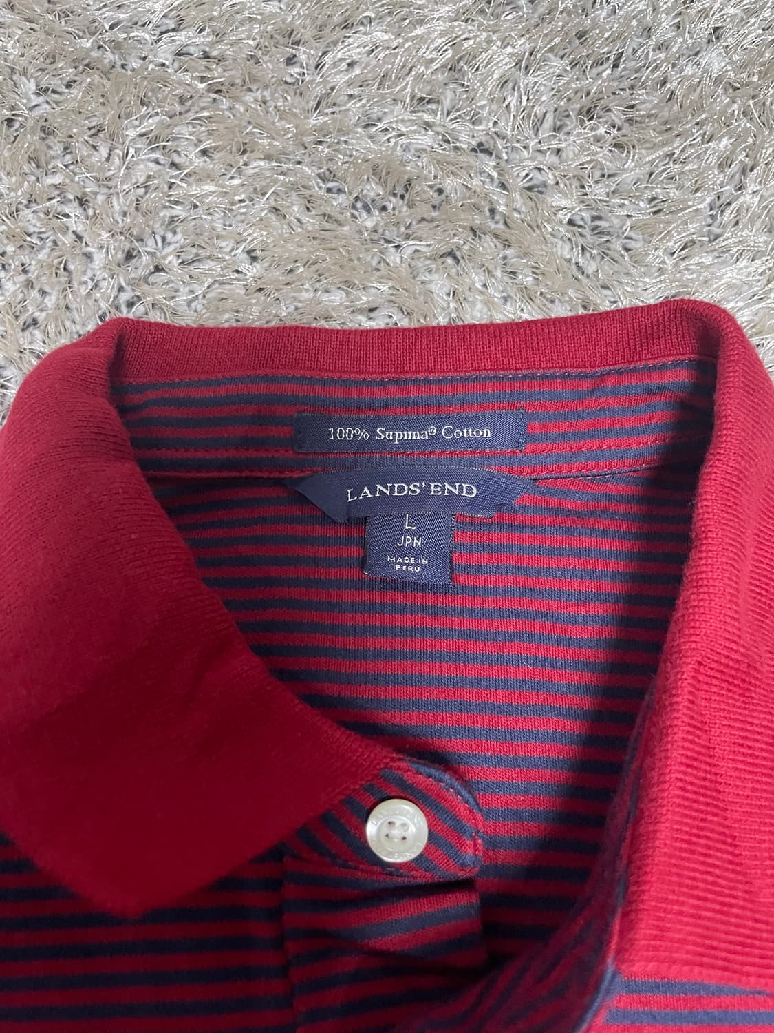 LANDs END 수피마 반팔카라티 사이즈 105 상품이미지2