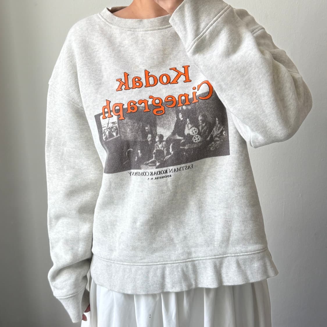 [M] 코닥 백멜란지 맨투맨 상품이미지1