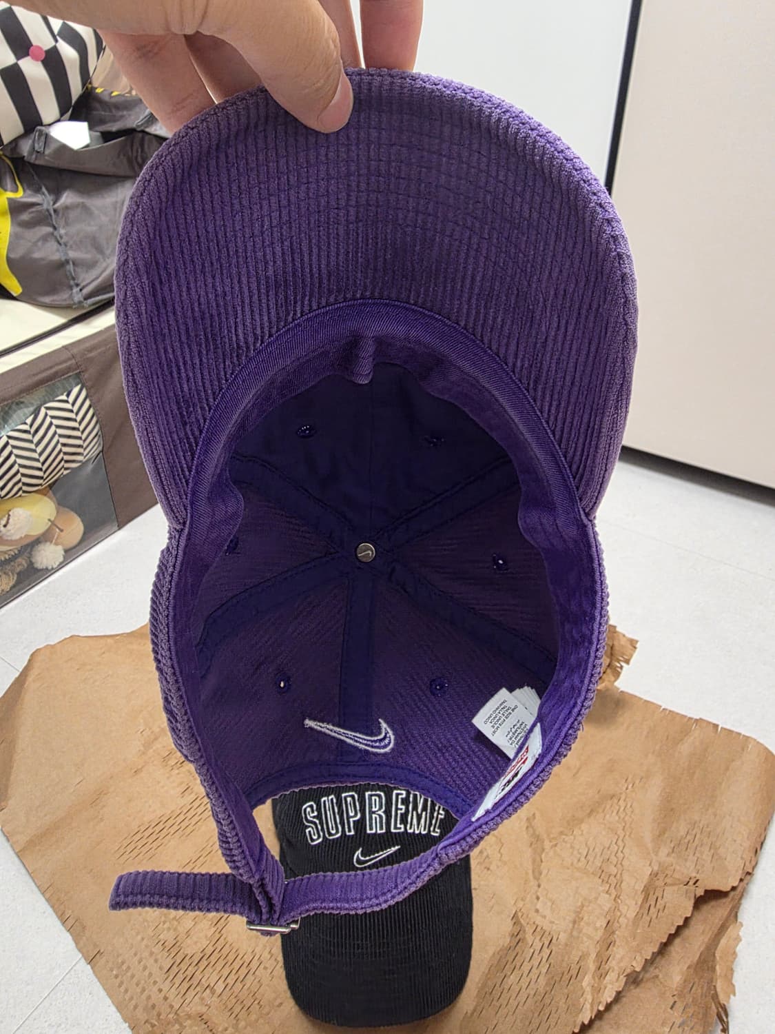 슈프림 x 나이키 아크 코듀로이 6-패널 캡 퍼플 - 22SS 상품이미지6