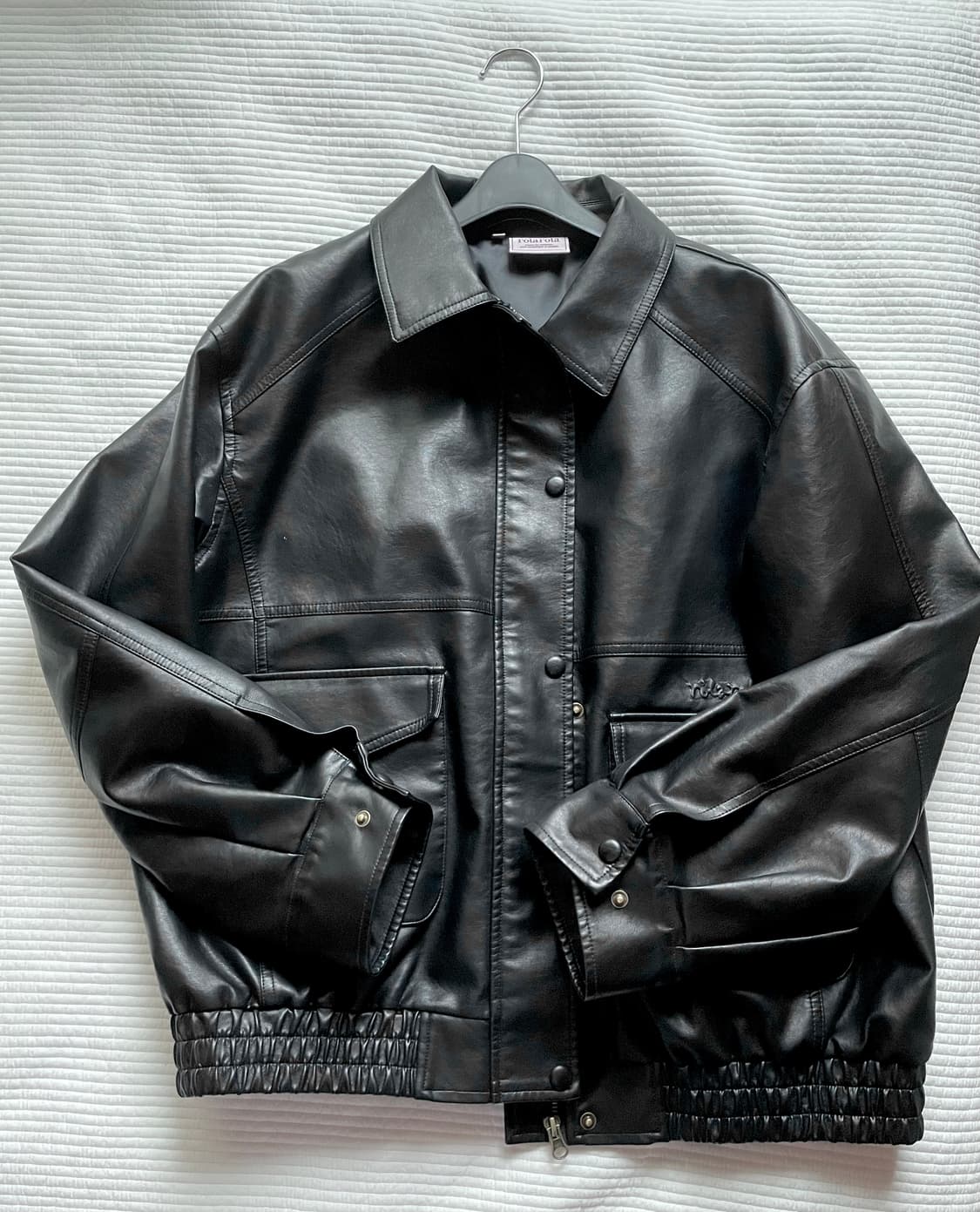 [새 상품] 로라로라 빈티지 레더 블루종 자켓 상품이미지1