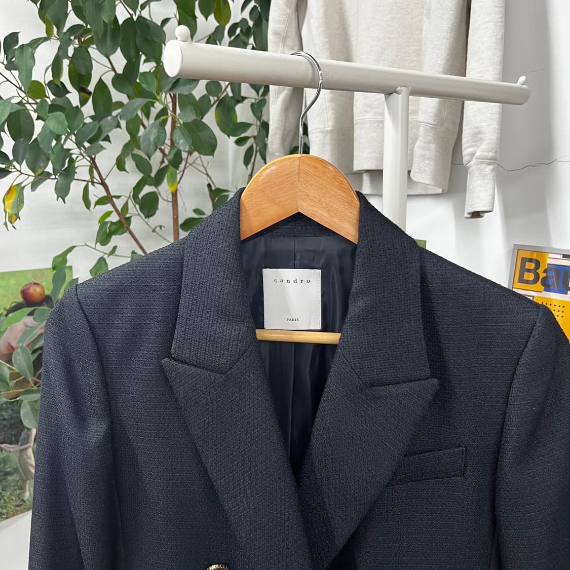 산드로 버튼로고 더블 블레이져 자켓 43 상품이미지2