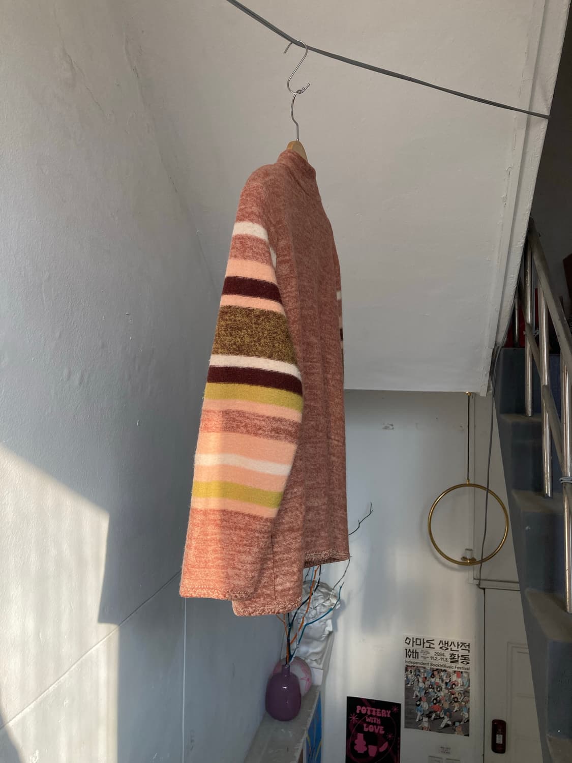 브릭 스트라이프 울 도톰 자켓 상품이미지8