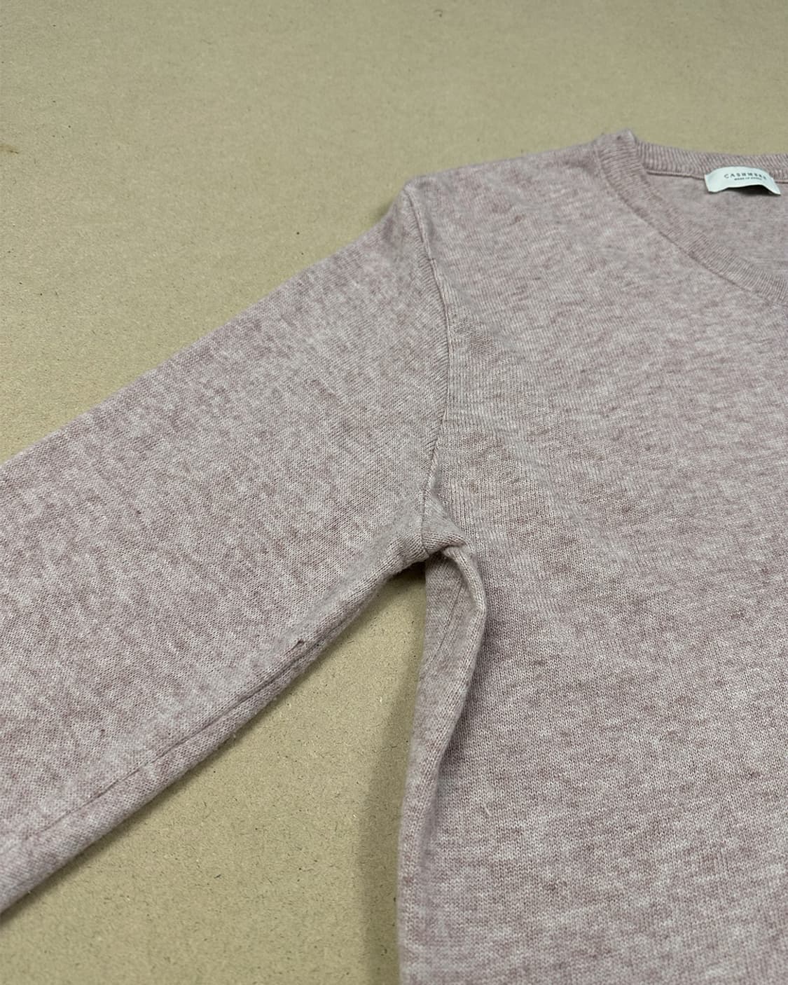 캐시미어 혼방 브이넥 니트 핑크 상품이미지3