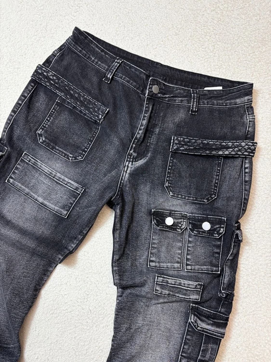 Selected 맥시멀 Y2K 카고 데님 팬츠 PN6774 상품이미지2