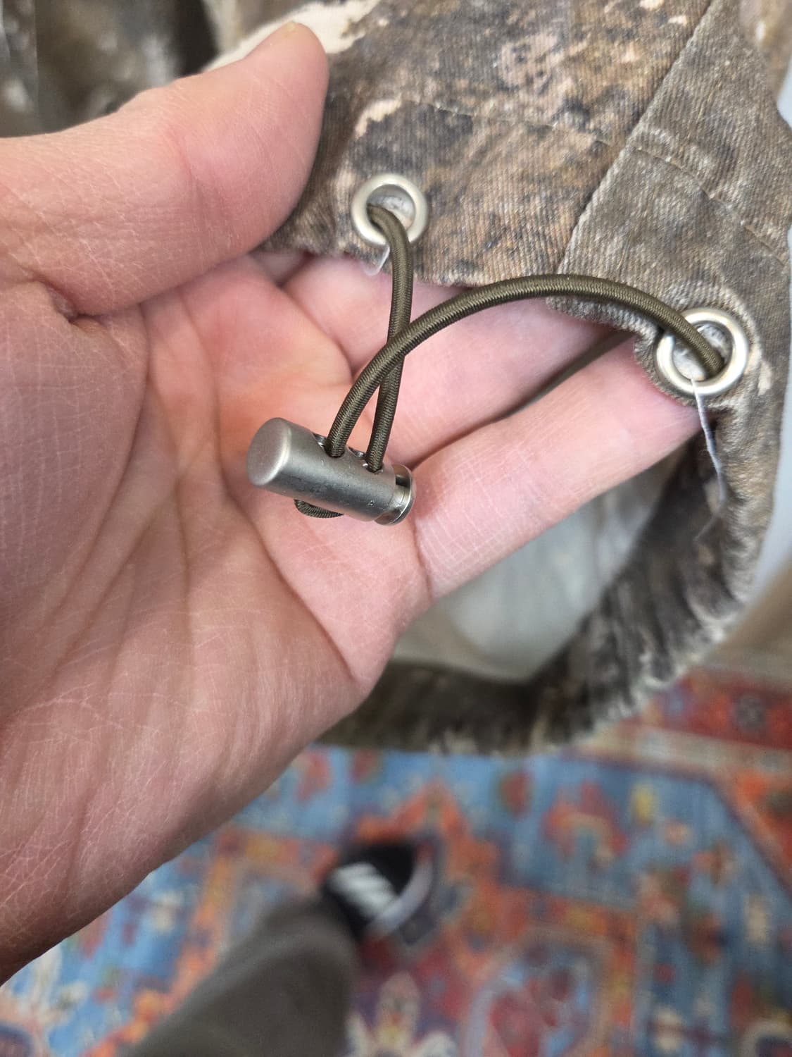 디자인 바이 영민 리얼트리 패턴 투턱 와이드 팬츠 L 상품이미지5