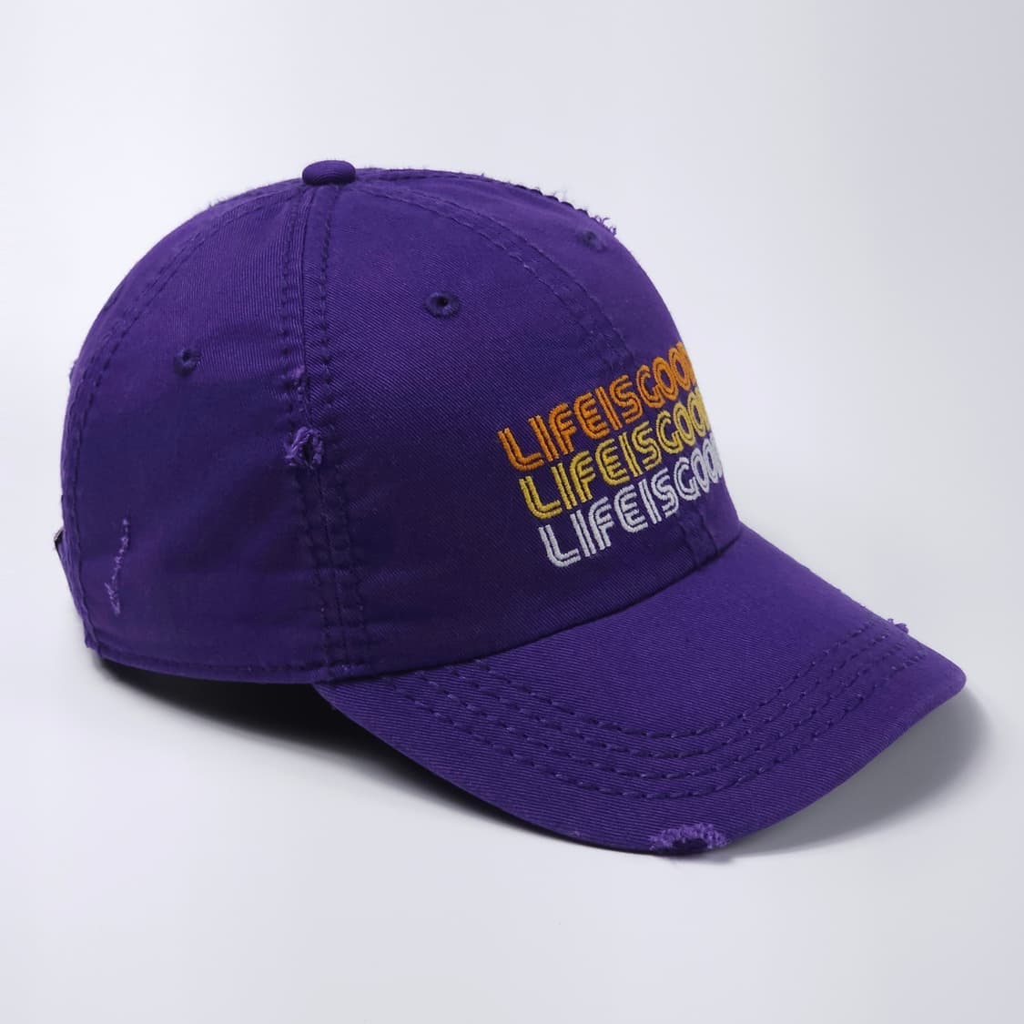 라이프이즈굿 퍼플 볼캡 모자 상품이미지3