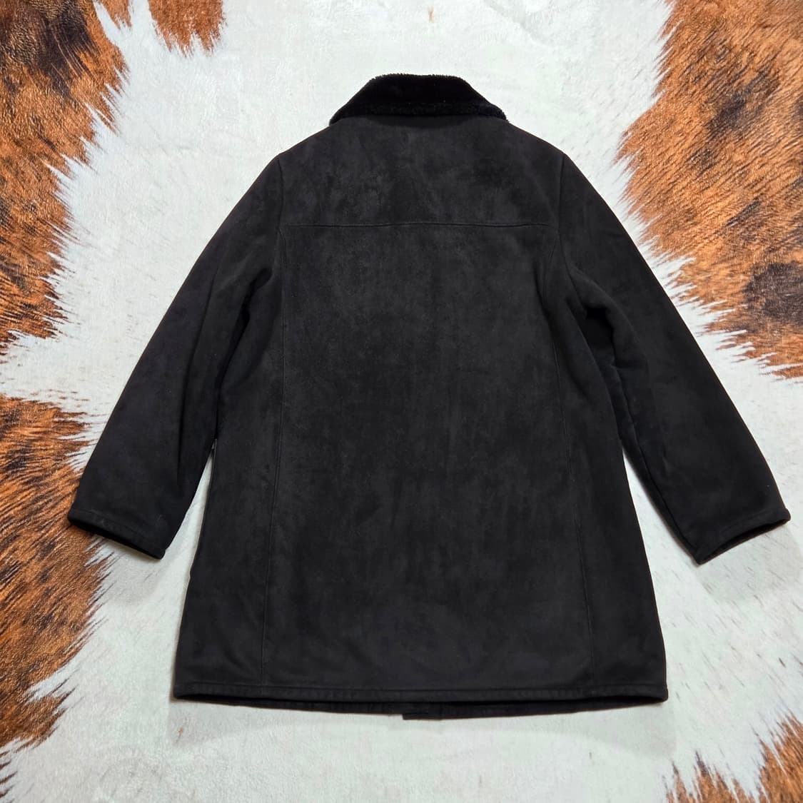 빈티지 콩버튼 무스탕 퍼 코트 자켓 상품이미지4