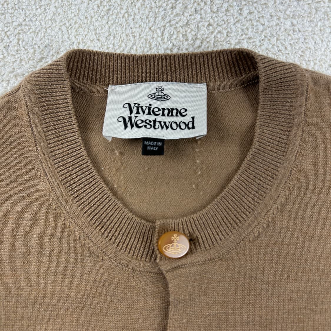 [정품] 비비안웨스트우드 임포트 울 가디건 베이지 상품이미지5