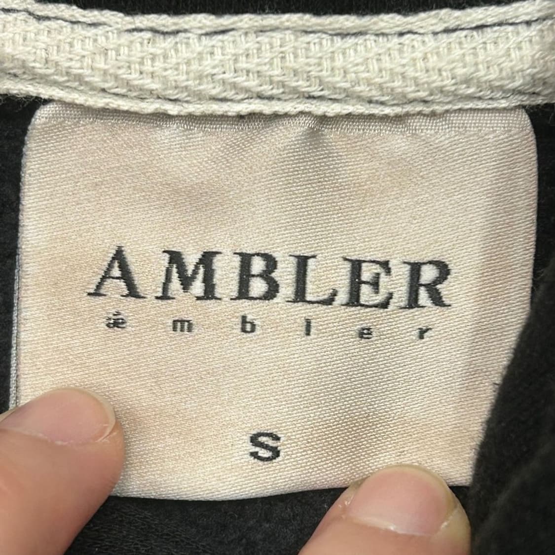 앰블러 웁스 베어 오버핏 기모 후드티 S 상품이미지5