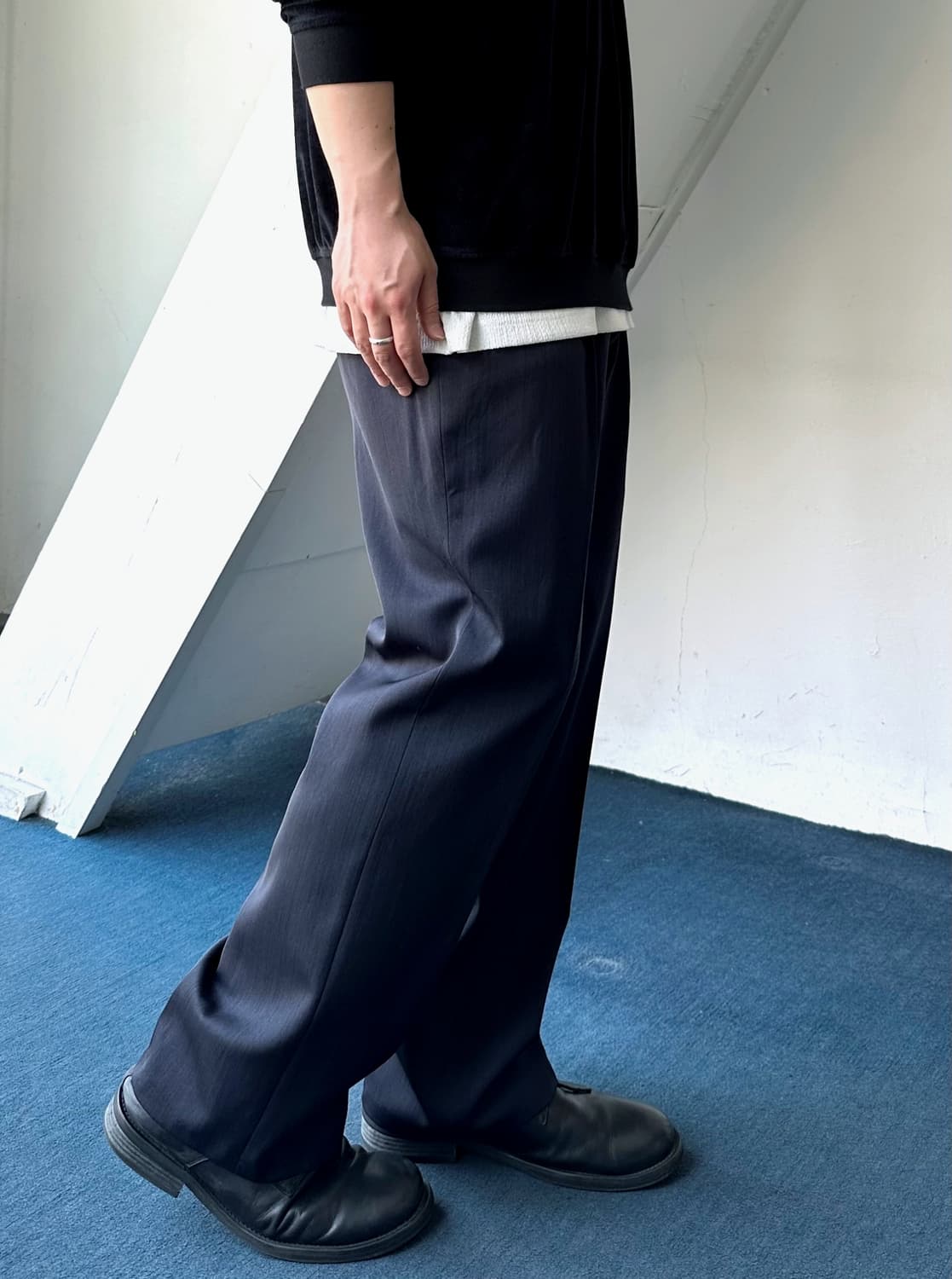  2 pleats multi stripe patterned trouser 상품이미지9