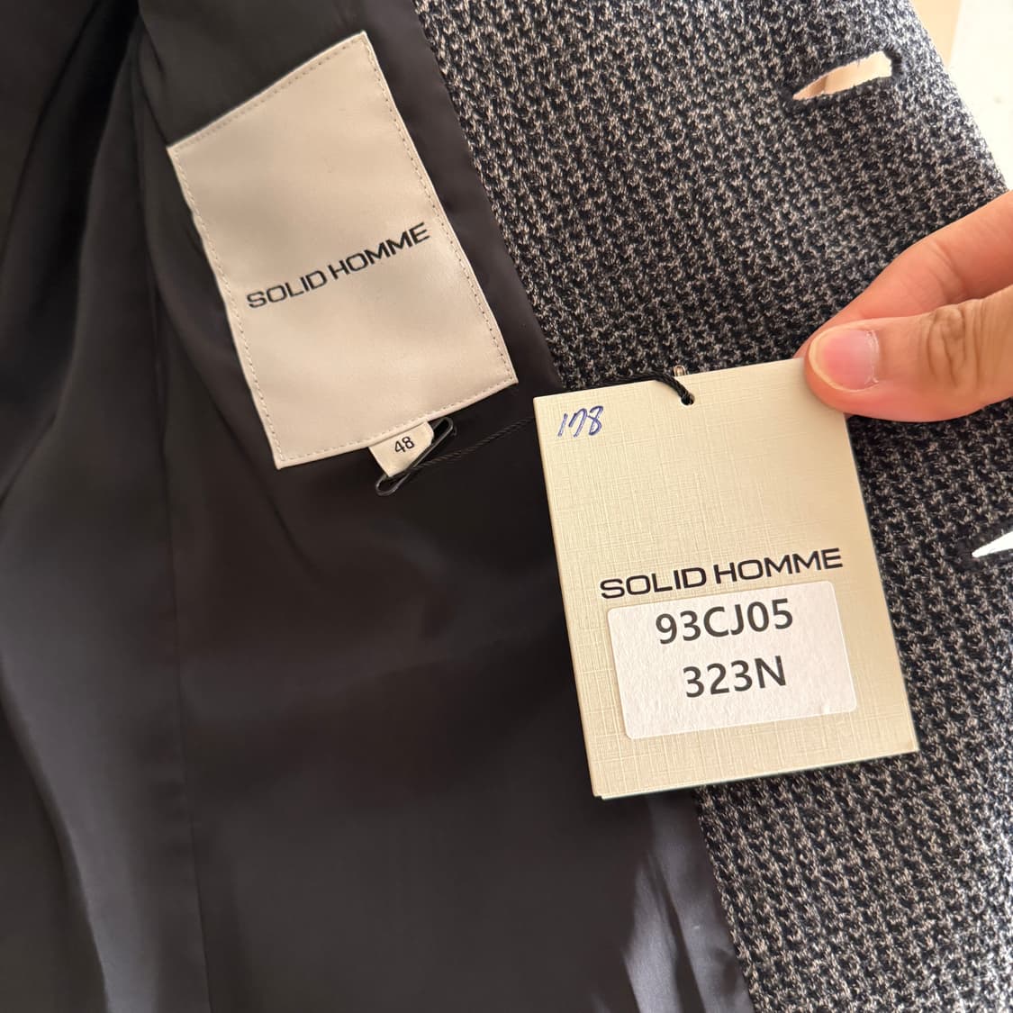 솔리드옴므 22fw 남성 울 블레이저 48 상품이미지3