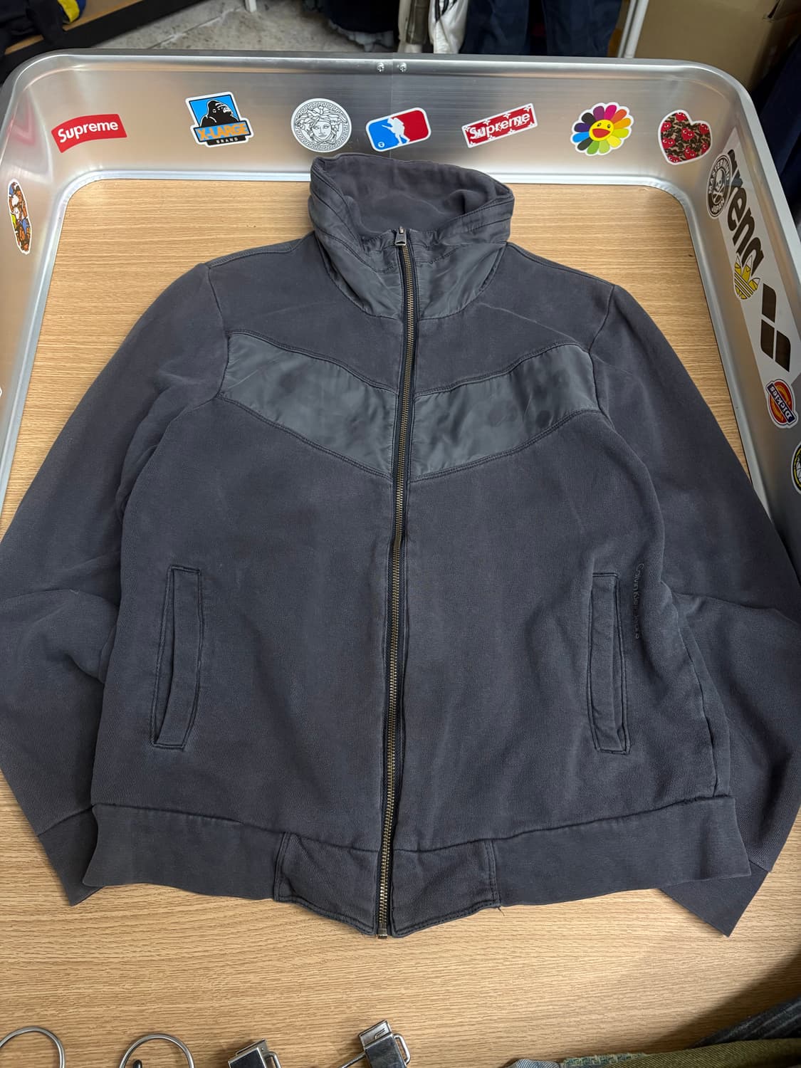 캘빈클라인00s 하이넥 워싱데미지 집업 상품이미지1