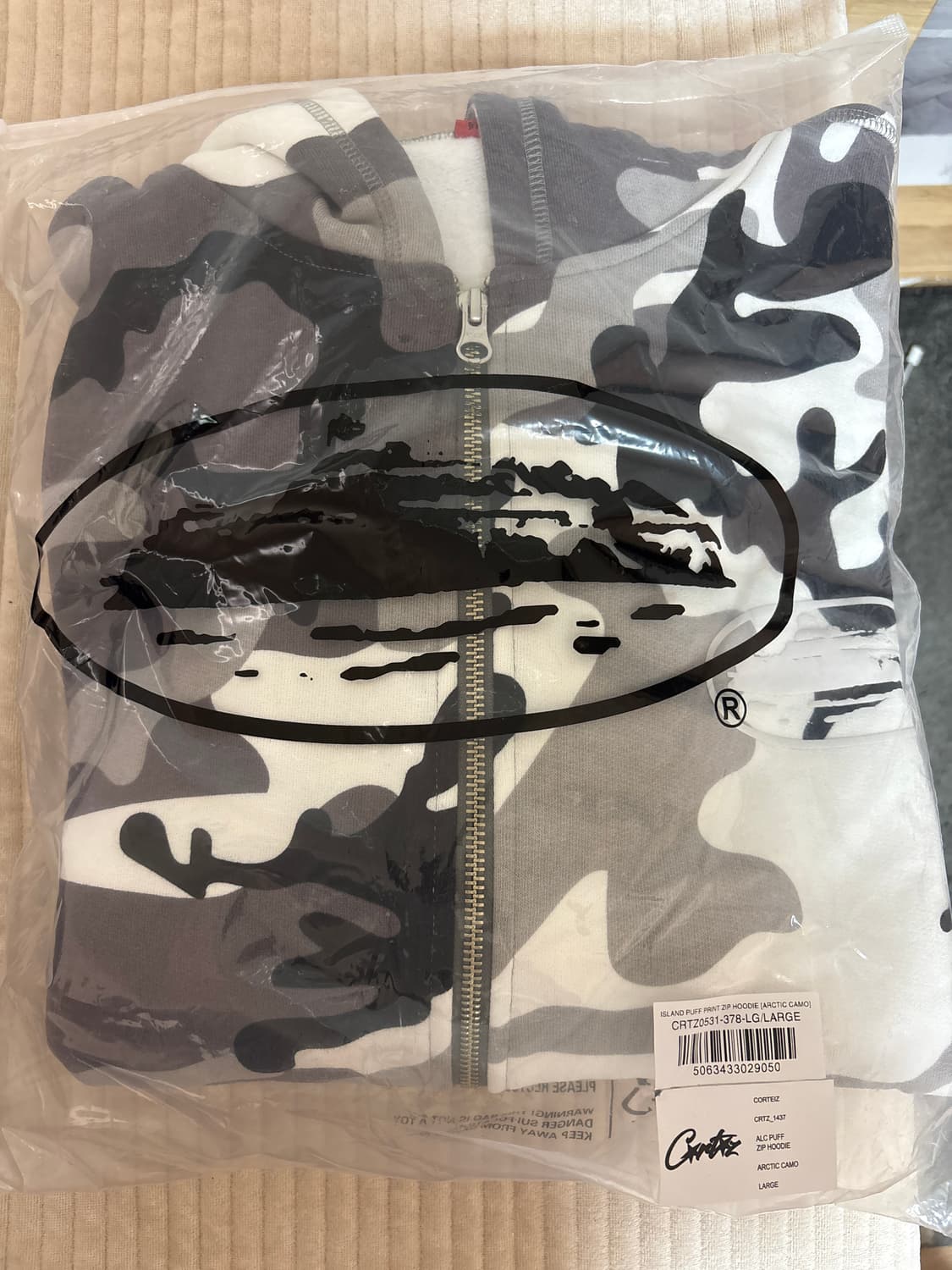 (L)코르테이즈 아일랜드 퍼프 프린트 집업 후드 아크틱 카모 상품이미지2
