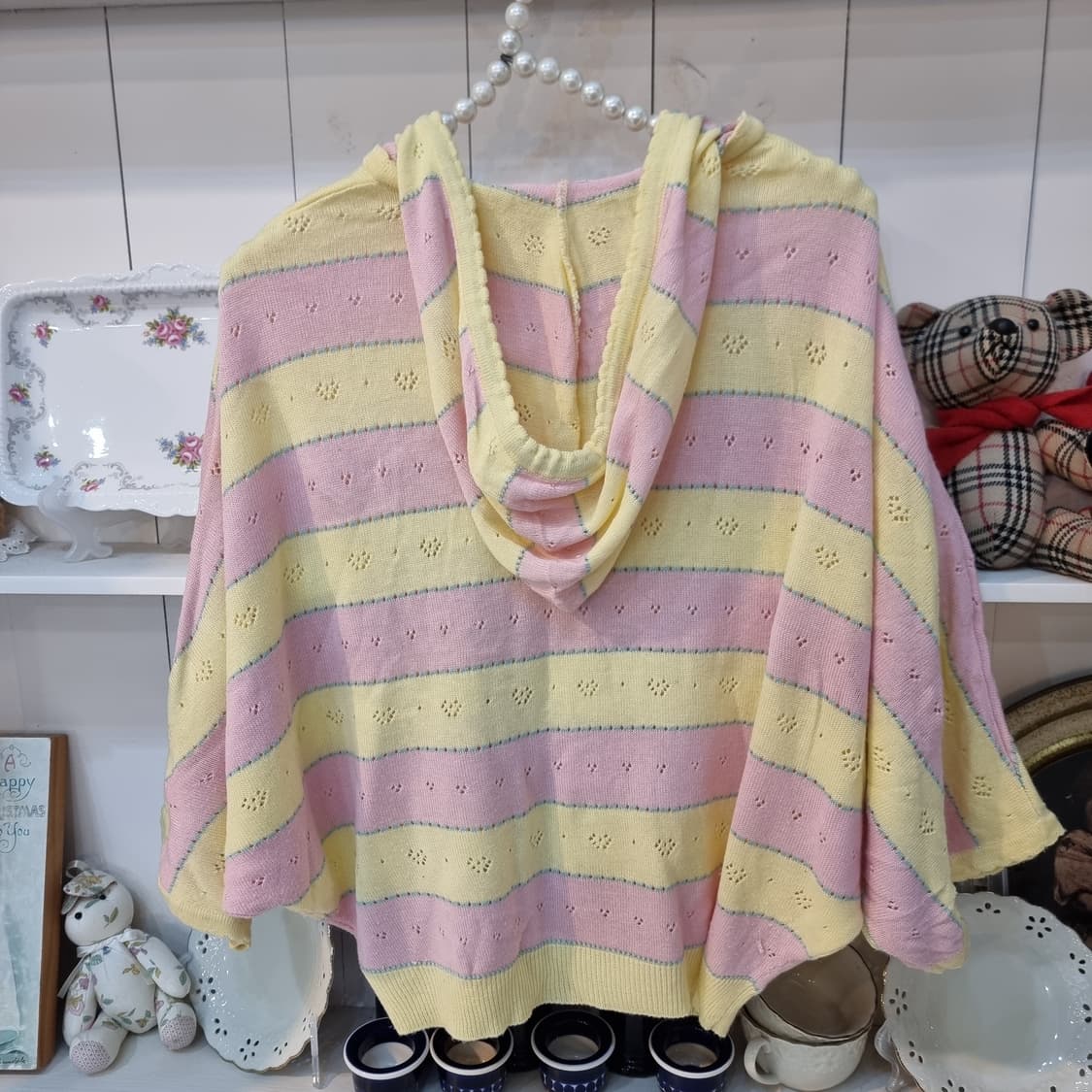 파스텔 판초 니트 후드티 상품이미지5