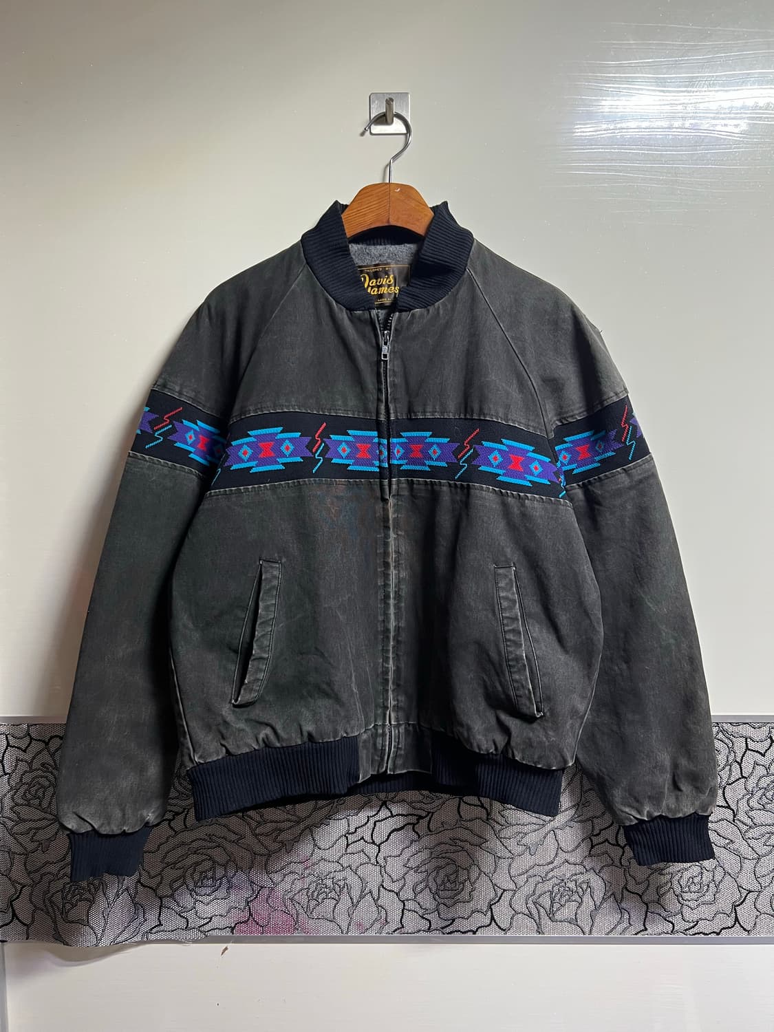 빈티지 Davis James 블랙 아즈텍 자켓 상품이미지1