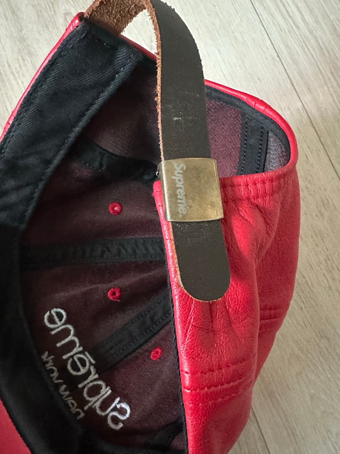 supreme leather cap 상품이미지3