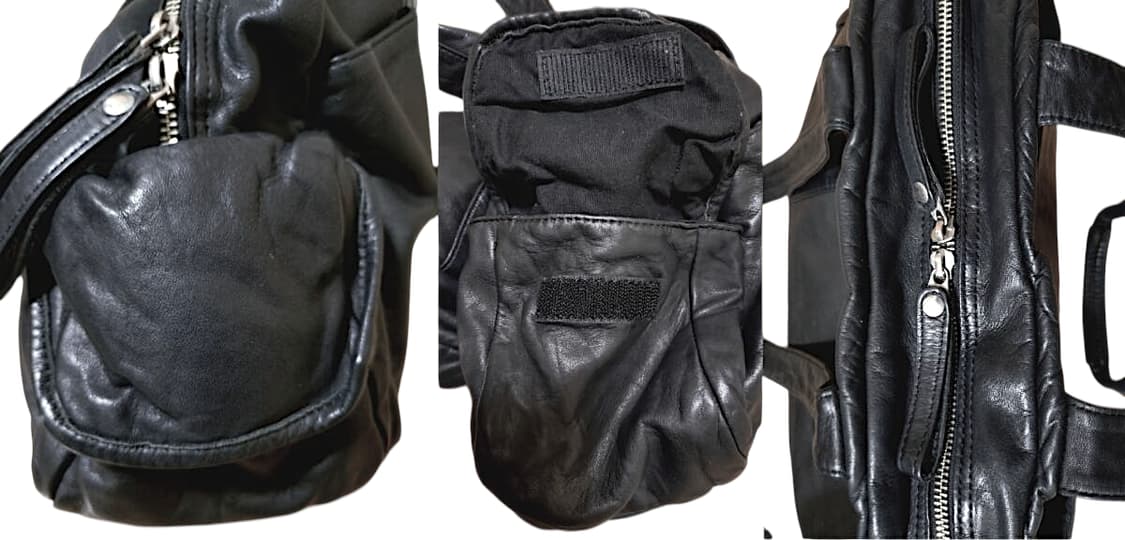 요지 야마모토 와이즈 가공 소가죽 보스톤백 상품이미지4