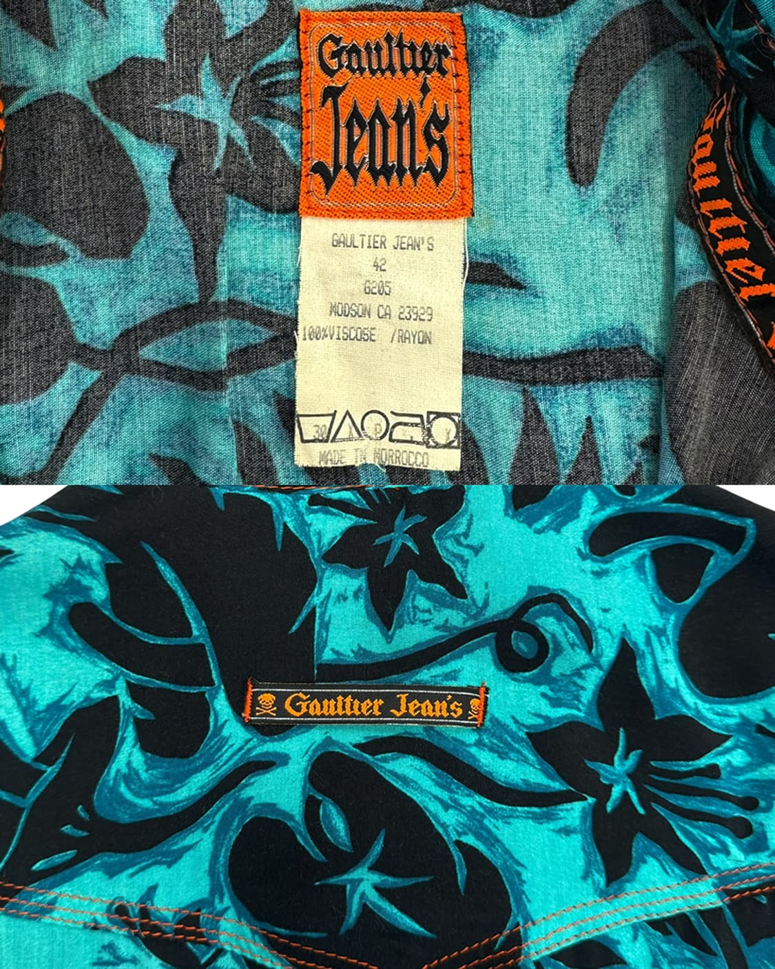 장 폴 고티에 진스 90s 트로피컬 패턴 셔츠 상품이미지10