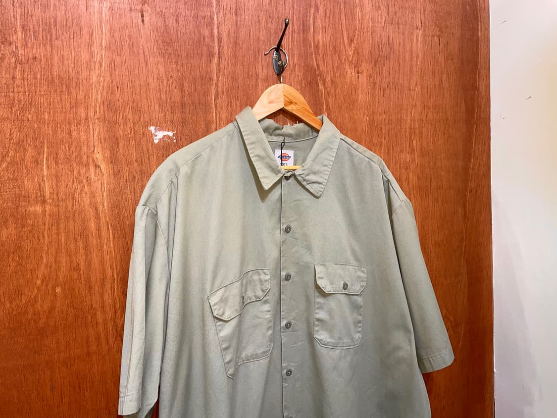 (3XL) Dickies 디키즈 반팔 워크 셔츠 베이지 상품이미지1