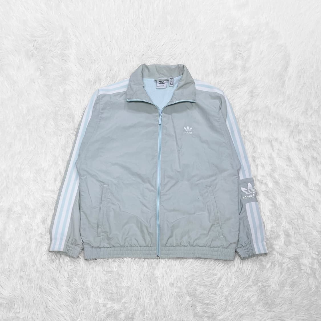 아디다스 트레포일 로고 바람막이 자켓 민트 상품이미지2