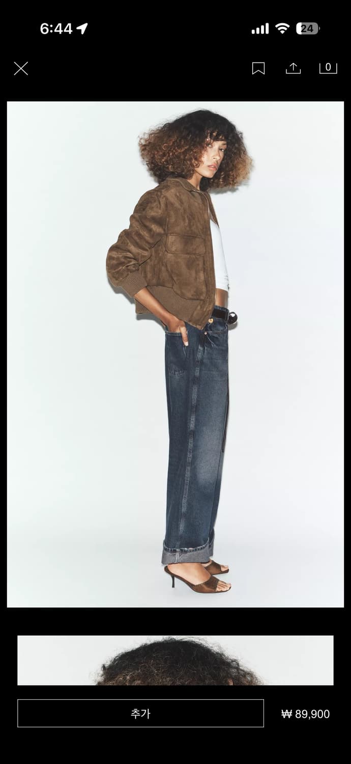 ZARA 자라 리브드 하이넥 봄버 자켓 상품이미지4