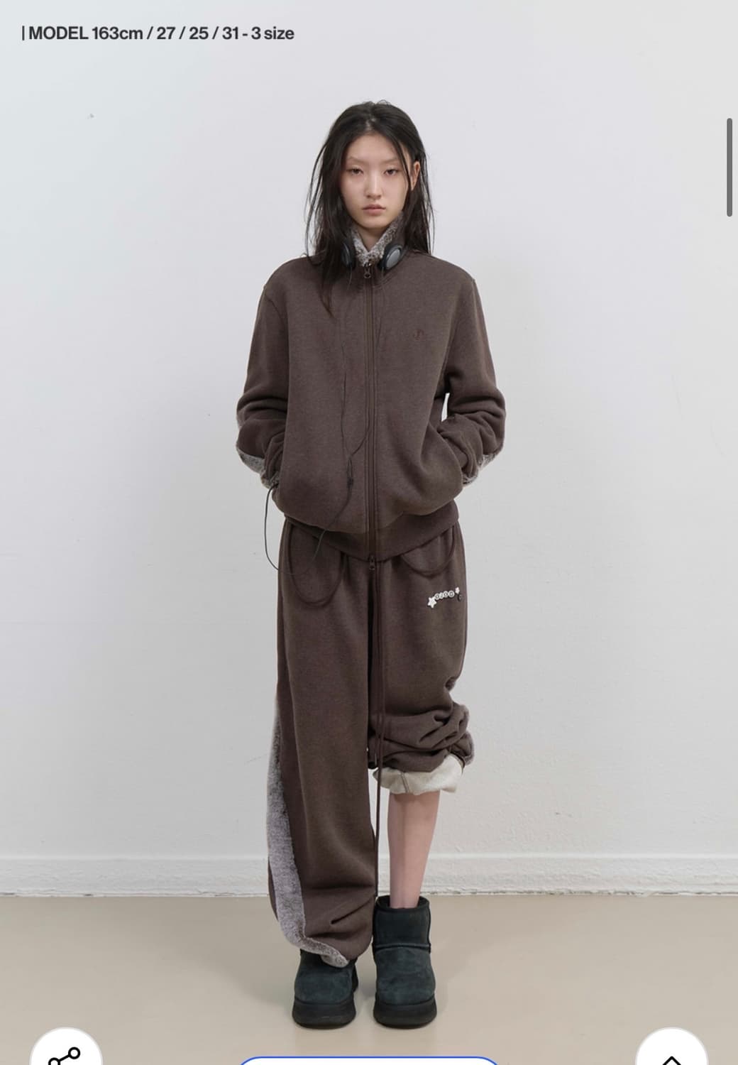 오호스 퍼 집업 / 스톤 브라운 상품이미지2