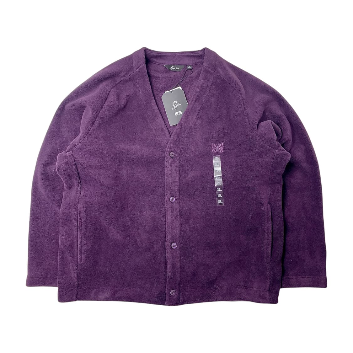 [택포] 유니클로 니들스 후리스 가디건 퍼플 XL 상품이미지2