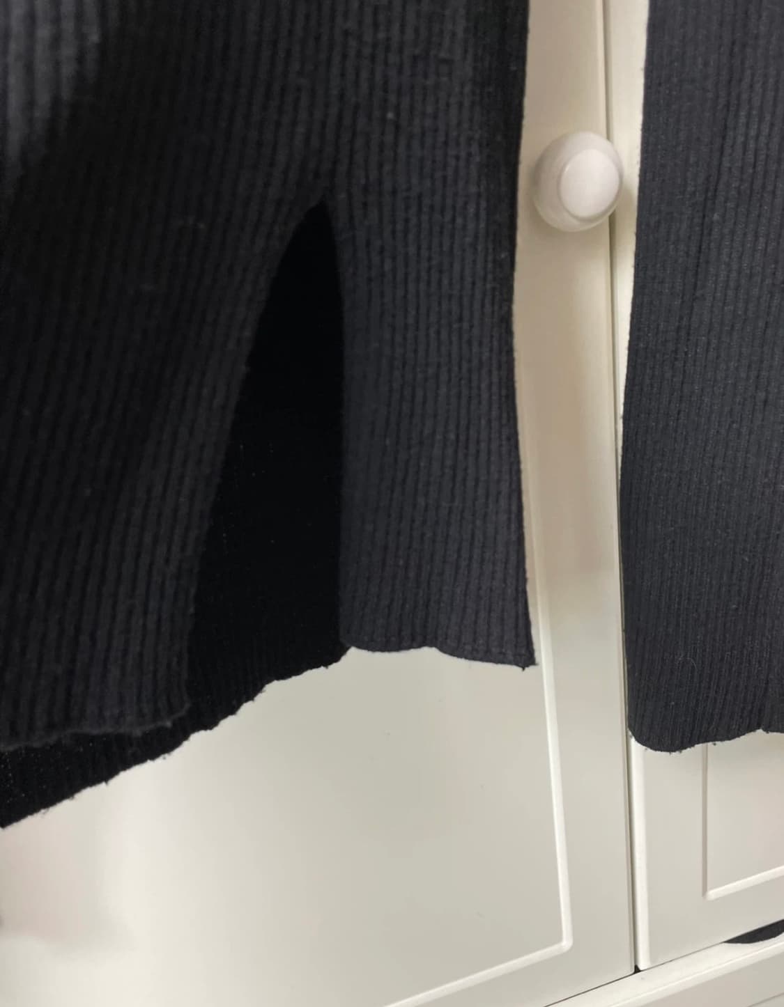 (단종) 마가린핑거스 컷아웃 리본 니트 블랙 Free 세미 오프숄더 상품이미지5