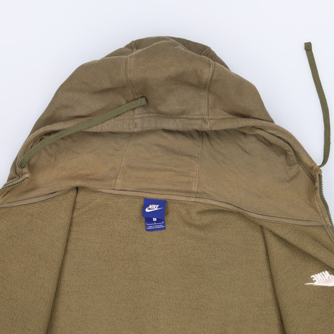 US L 나이키 NSW 솔로스우시 풀집 후드집업 자켓 빈티지카키 3891 상품이미지4