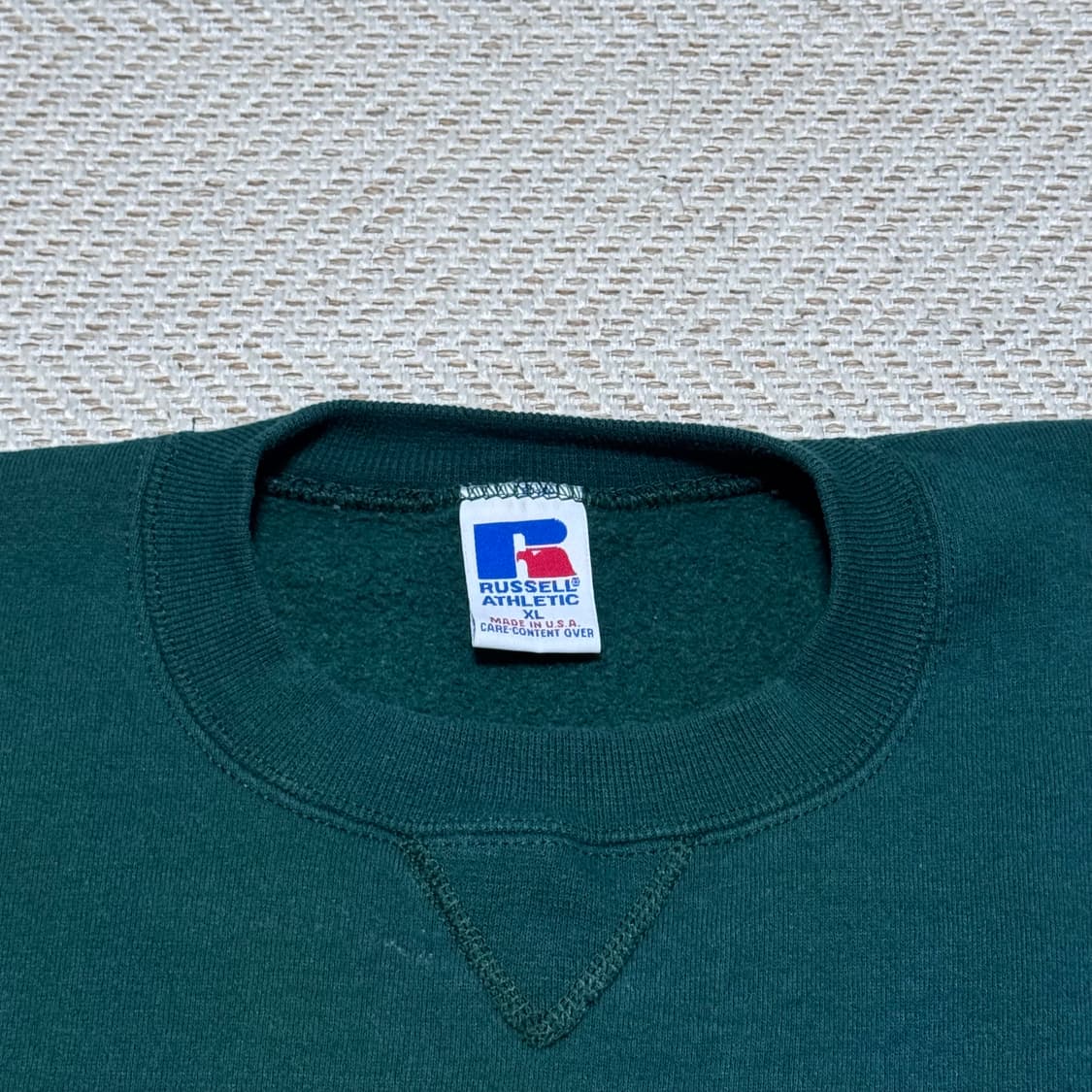 (XL)90s Russell Athletic 러셀 애슬레틱 그린 맨투맨 상품이미지2